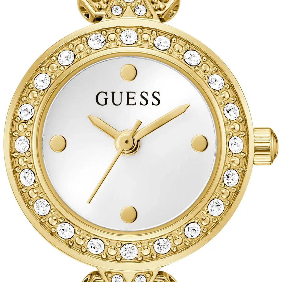 Guess 23mm Silver Dial, Gold-Tone Stainless Steel Bracelet, view 2