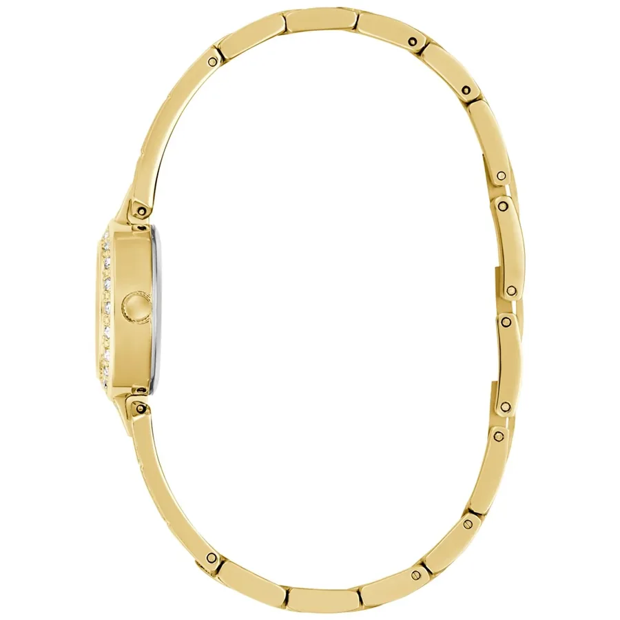 Guess 23mm Silver Dial, Gold-Tone Stainless Steel Bracelet, view 3