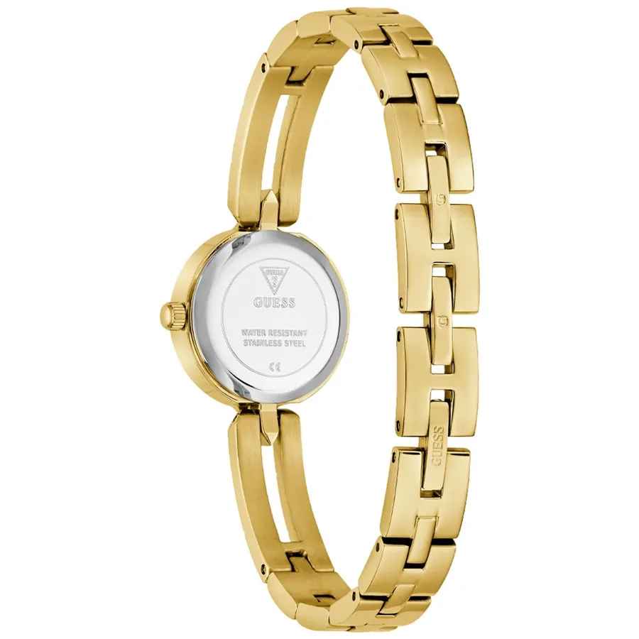 Guess 23mm Silver Dial, Gold-Tone Stainless Steel Bracelet, view 6