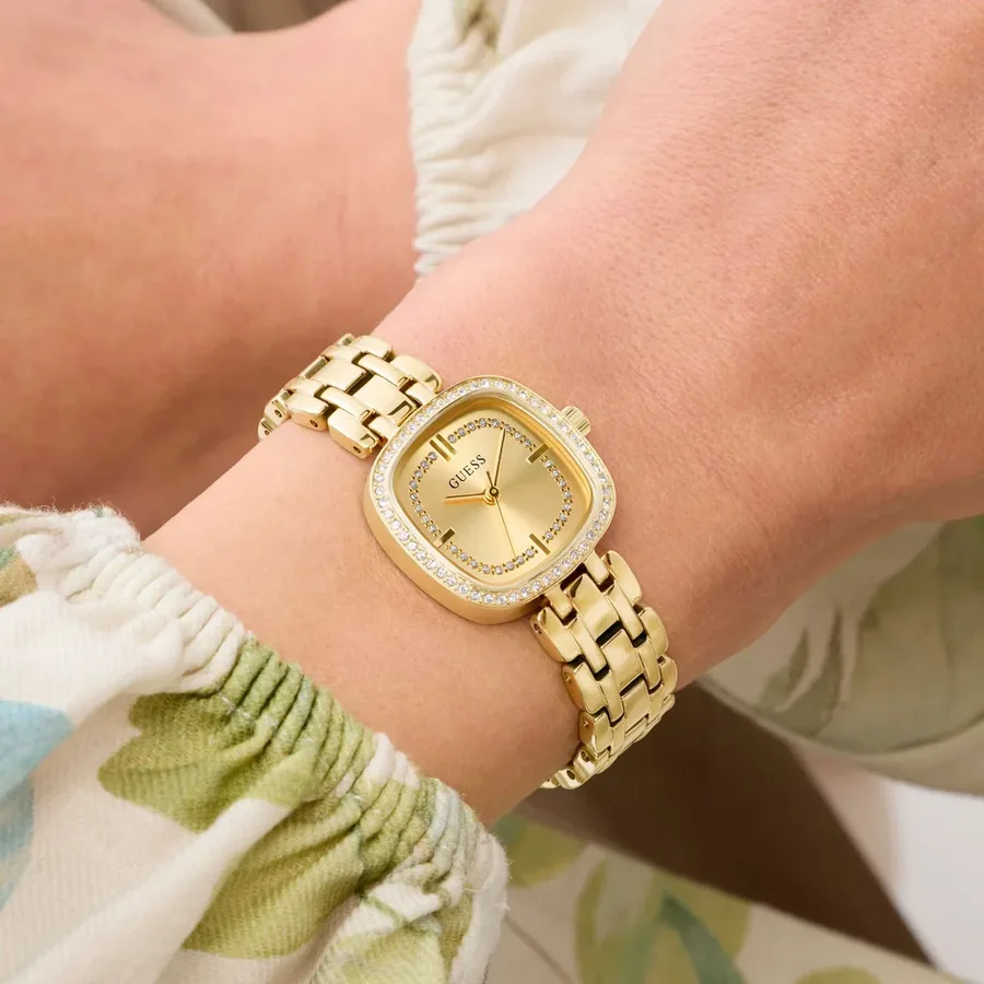 Guess 25mm Champagne Dial, Gold-Tone Stainless Steel Bracelet, Ref. GW1018L2, view 2