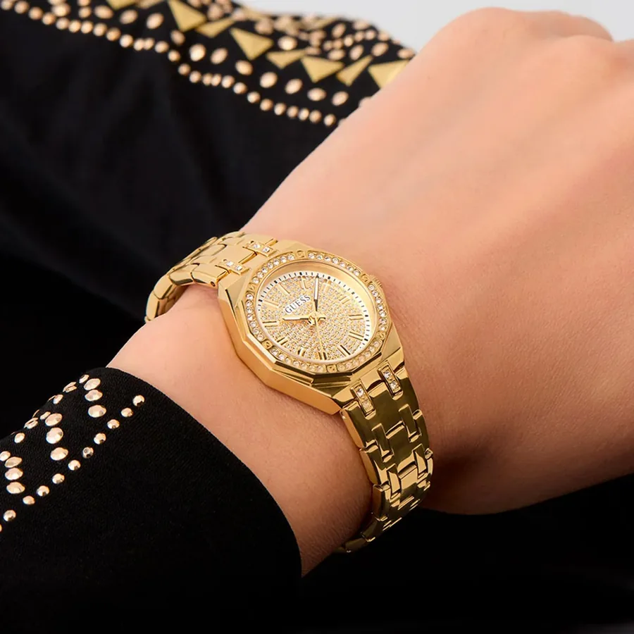Guess 25mm Champagne Dial, Gold-Tone Stainless Steel Bracelet, Ref. GW0931L2, view 5