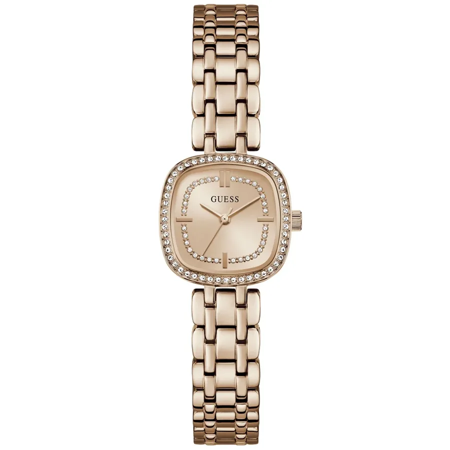 Guess 25mm Rose Gold Dial, Rose Gold-Tone Stainless Steel Bracelet, Ref. GW1018L4, front view