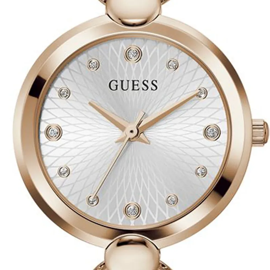 Guess 26mm Silver Dial, Rose Gold-Tone Stainless Steel Bracelet, view 2