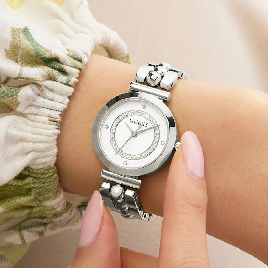 Guess 26mm Silver Dial, Silver-Tone Stainless Steel Bracelet, Ref. GW0994L1, view 2