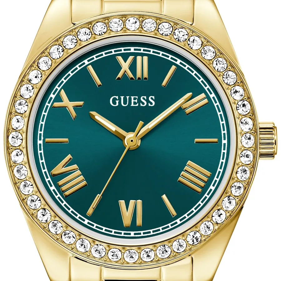 Guess 30mm Green Dial, Gold-Tone Stainless Steel Bracelet, Ref. GW0841L9, view 3
