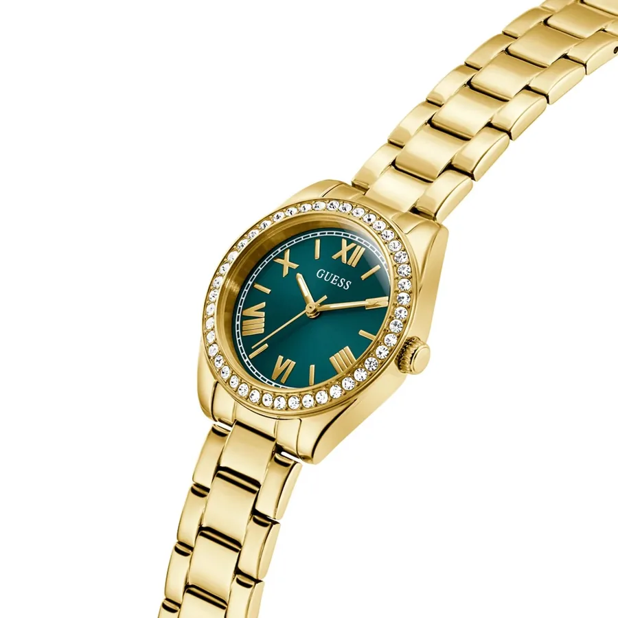Guess 30mm Green Dial, Gold-Tone Stainless Steel Bracelet, Ref. GW0841L9, view 5