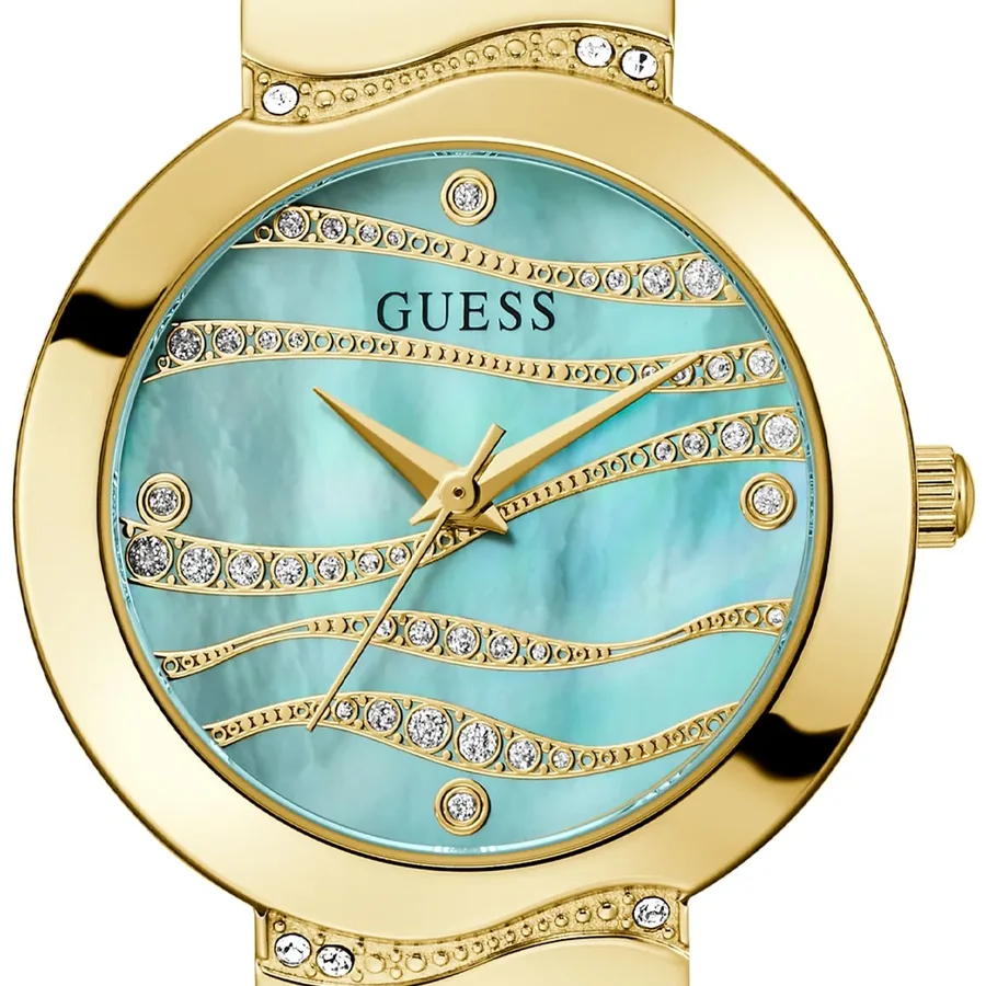 Guess 30mm Green Dial, Gold-Tone Stainless Steel Bracelet, Ref. GW0871L2, view 3