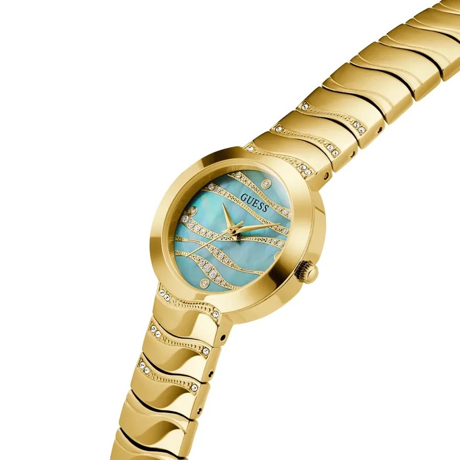 Guess 30mm Green Dial, Gold-Tone Stainless Steel Bracelet, Ref. GW0871L2, view 5
