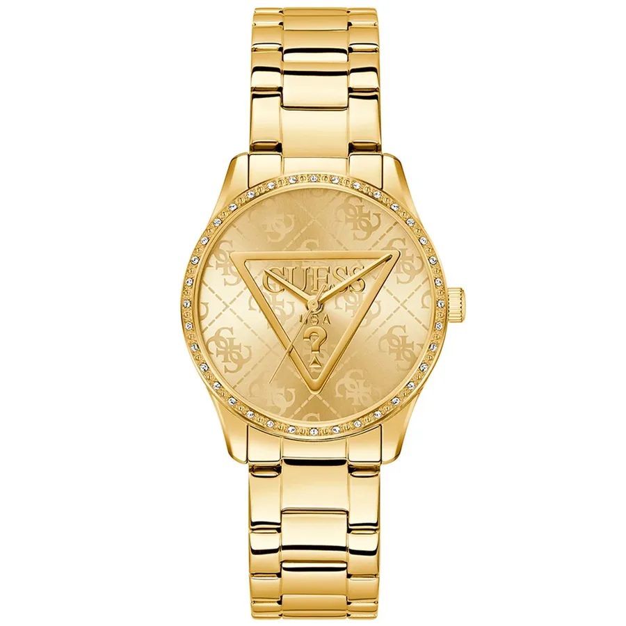 Guess 36mm Gold Dial, Gold-Tone Stainless Steel Bracelet, Ref. GW0987L2, front view