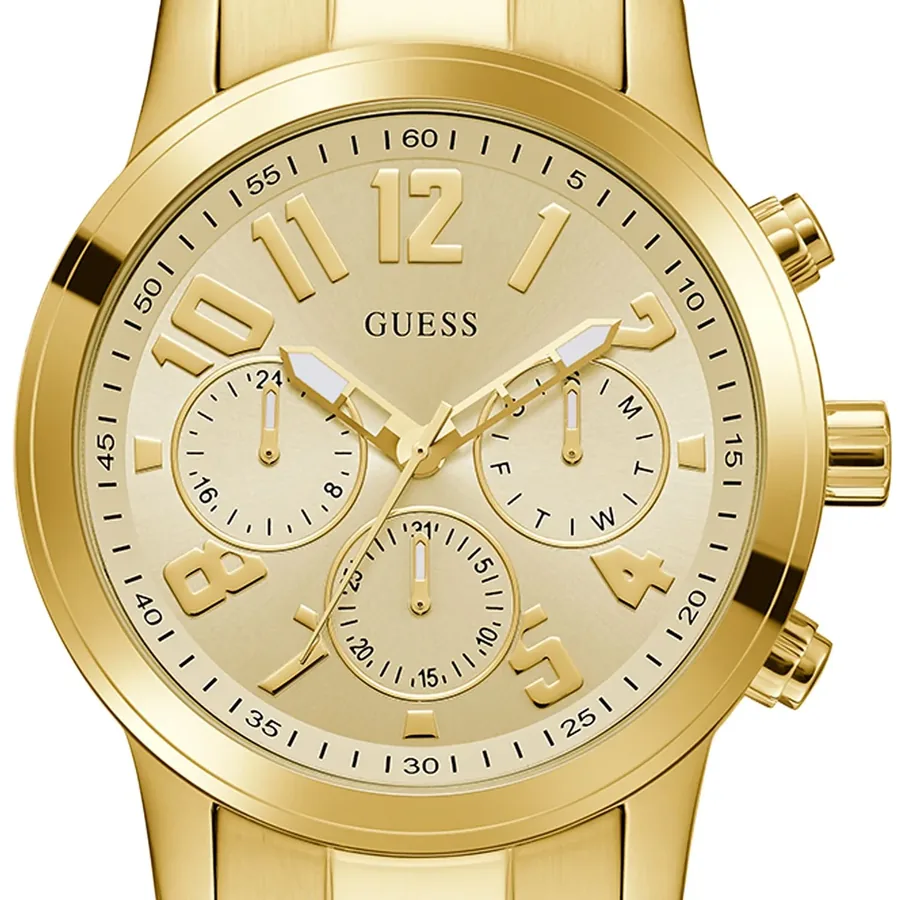 Guess 44mm Champagne Dial, Gold-Tone Stainless Steel Bracelet, Ref. GW1006G2, view 3