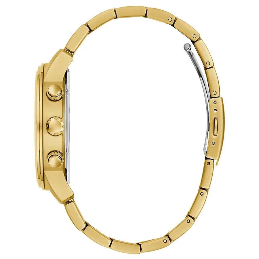 Guess 44mm Champagne Dial, Gold-Tone Stainless Steel Bracelet, Ref. GW1006G2, view 4