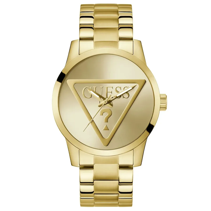 Guess 44mm Champagne Dial, Gold-Tone Stainless Steel Bracelet, front view