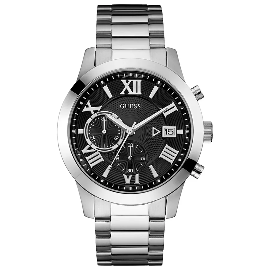 Guess 45mm Chronograph Black Dial, front view