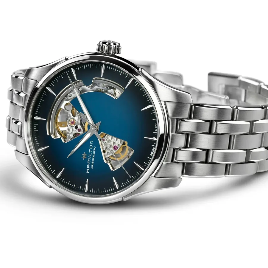 Hamilton Jazzmaster Open Heart Auto 40mm, Blue, steel bracelet, view 2