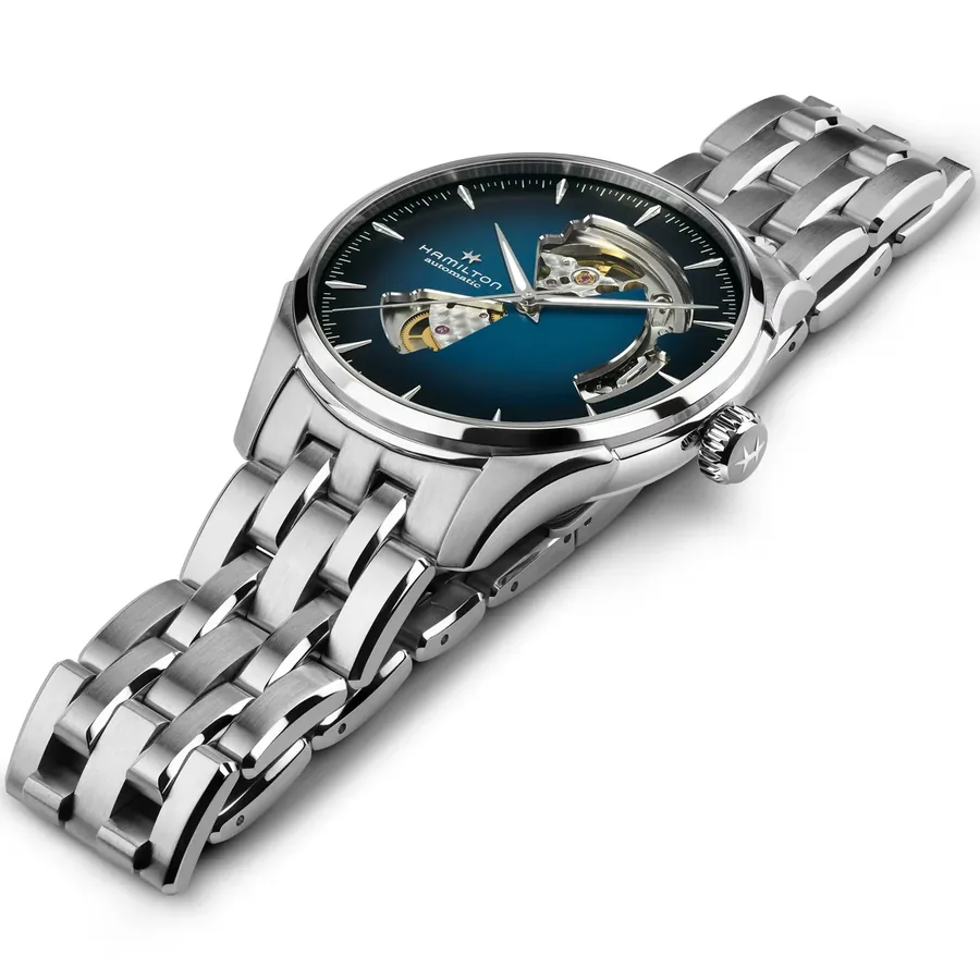 Hamilton Jazzmaster Open Heart Auto 40mm, Blue, steel bracelet, view 4
