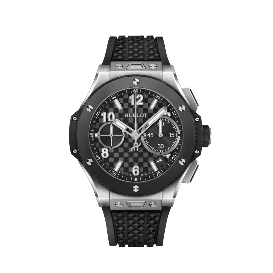 Hublot Big Bang Original Unico 43mm, Titanium, ceramic bezel, front view