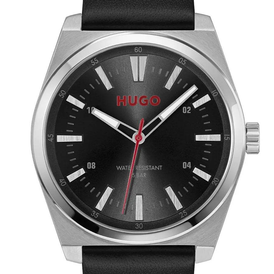 HUGO Ark 40mm Black Dial, Black Leather Strap, Ref. 1530437, view 3