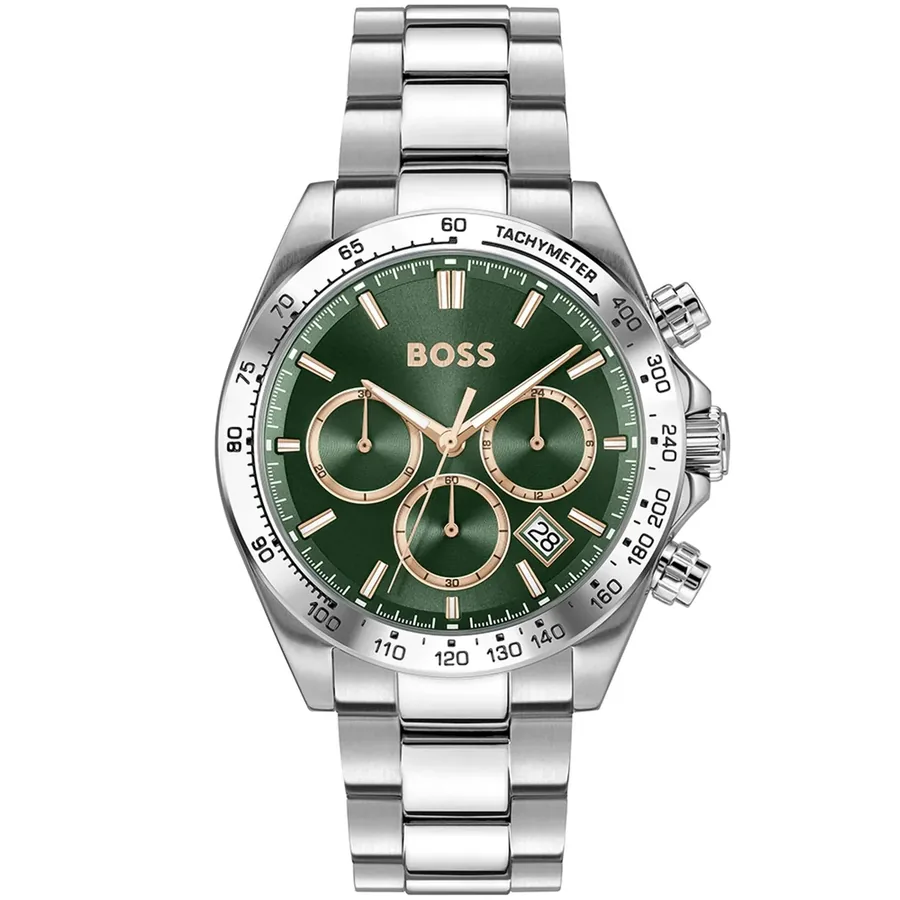 Hugo Boss 43mm Chronograph Green Dial, front view