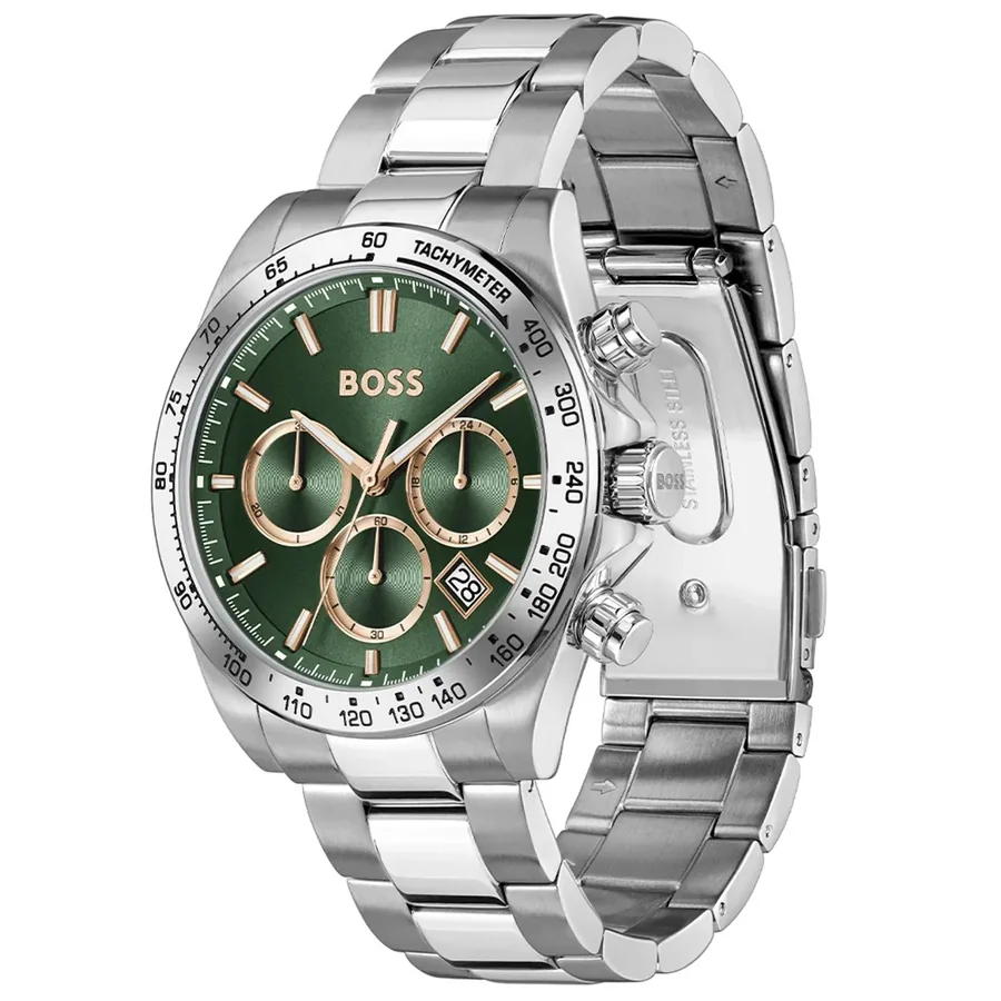 Hugo Boss 43mm Chronograph Green Dial, view 3