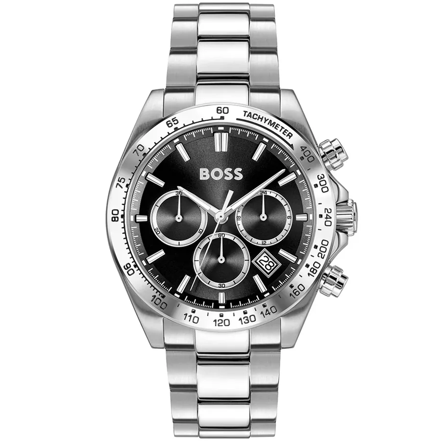 Hugo Boss Hero 2.0 43mm Chronograph Black Dial, front view