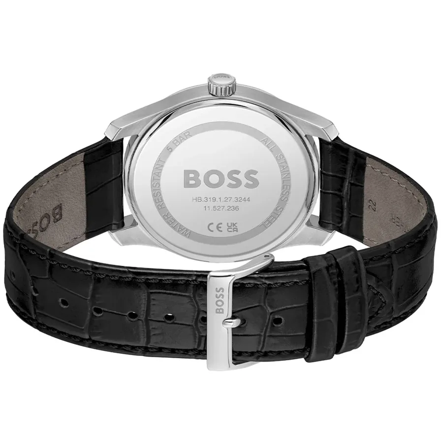 Hugo Boss Principle Master 41mm Black Dial, Black Leather Strap, view 4