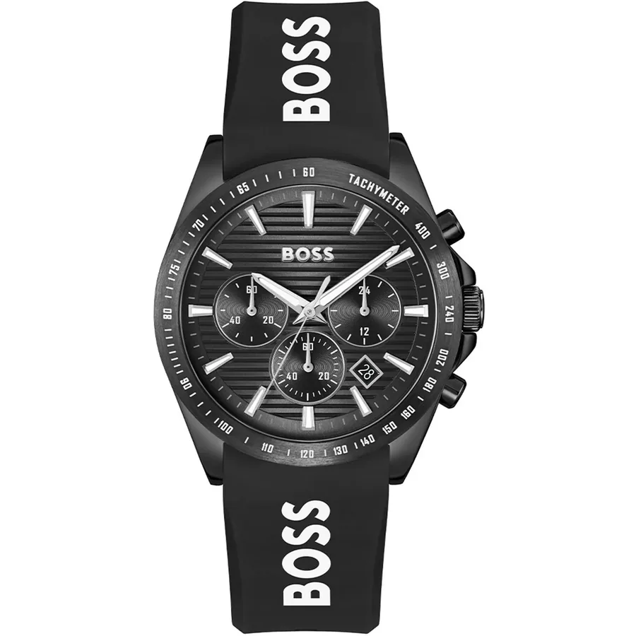 Hugo Boss Strike Chrono 41mm Black Dial, front view