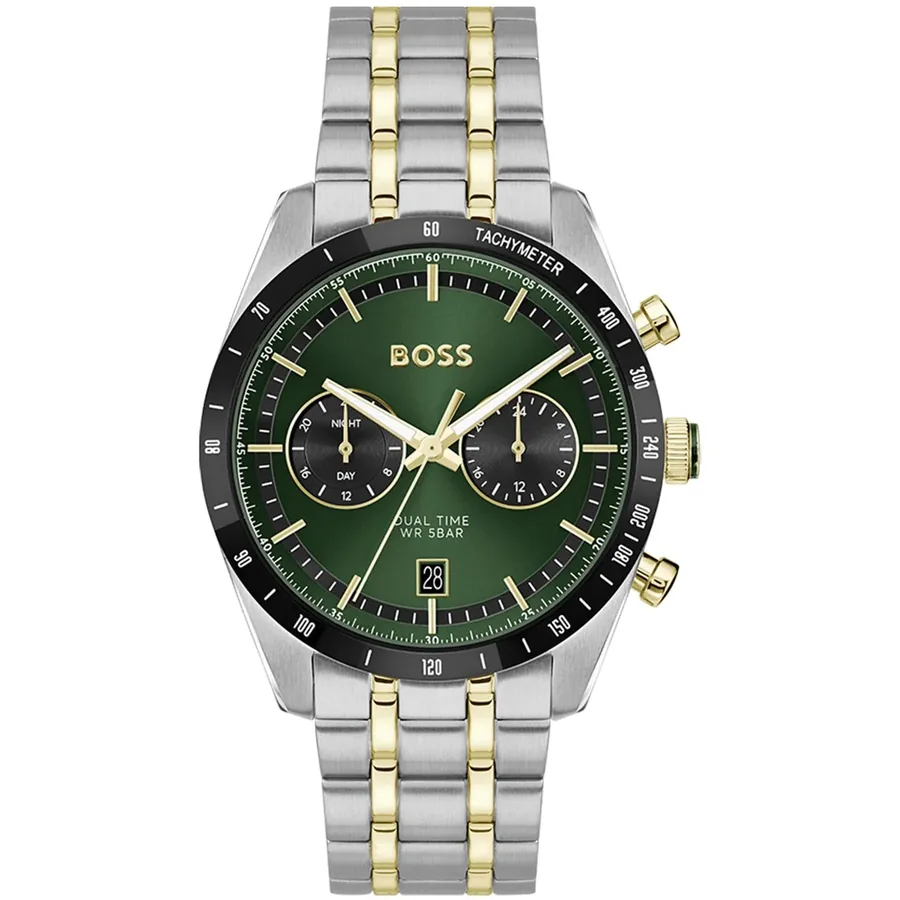 Hugo Boss Tourmaster 41mm Green Dial, front view