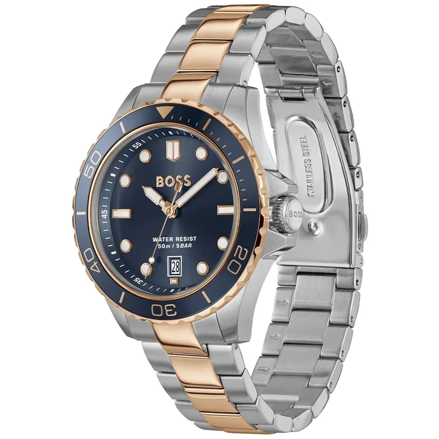 Hugo Boss Troper Sport 41mm Blue Dial, Silver-Tone Stainless Steel Bracelet, view 3