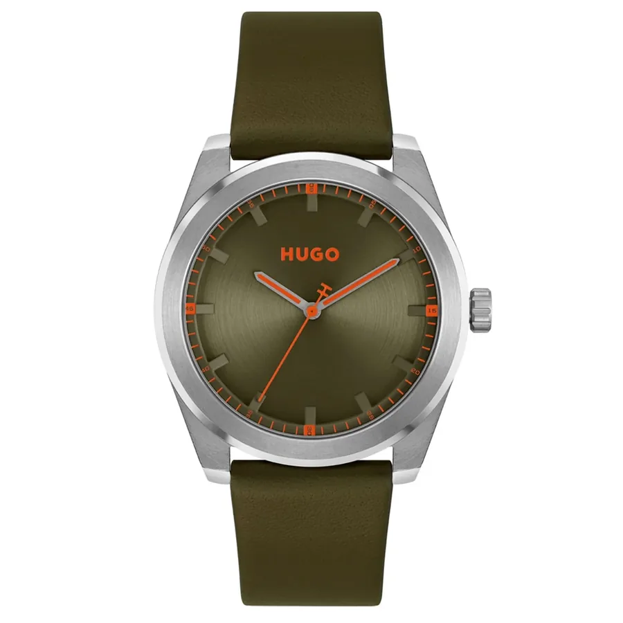HUGO Bright 42mm Green Dial, front view