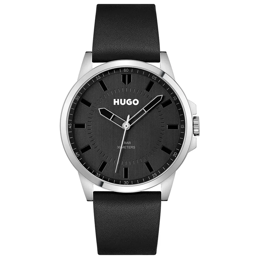 HUGO First Black Dial, front view