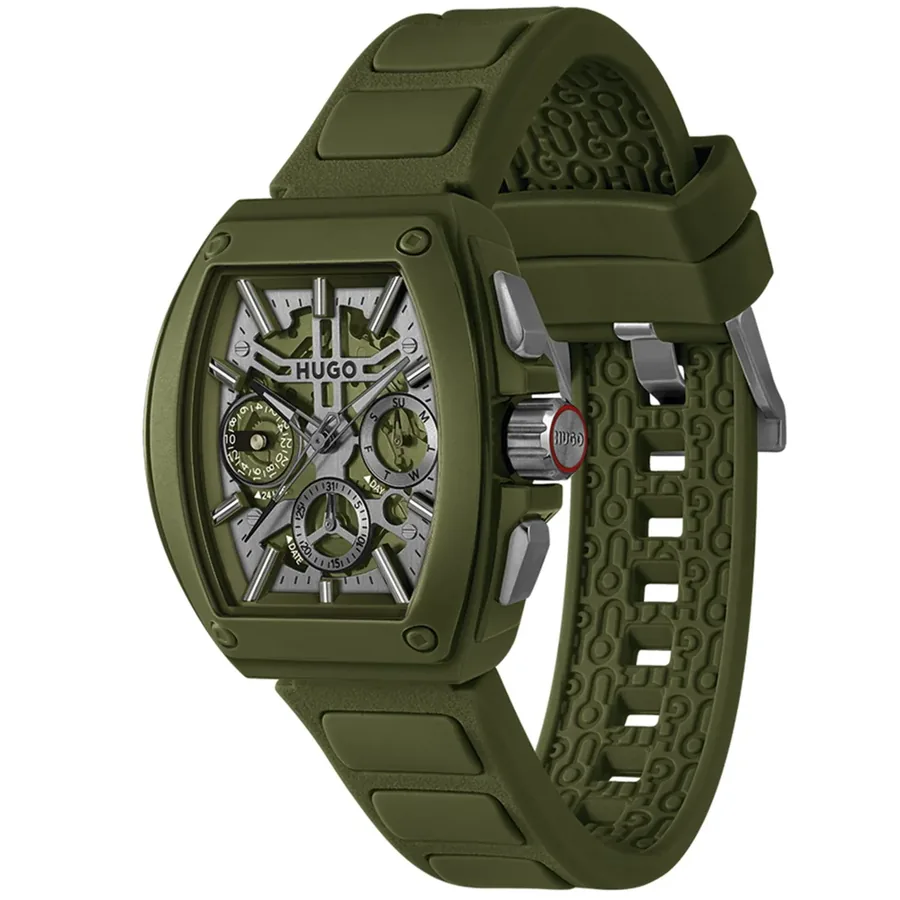 HUGO ID Skeleton 42x47mm Green Dial, view 4