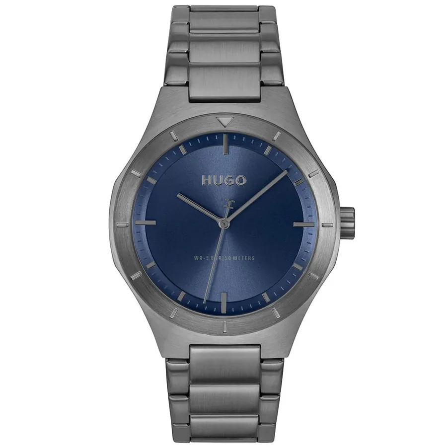 HUGO LIT 42mm Blue Dial, front view
