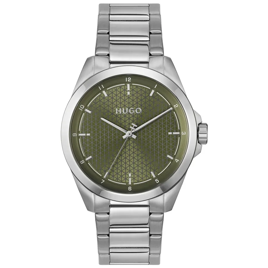 HUGO Seam 41mm Green Dial, front view