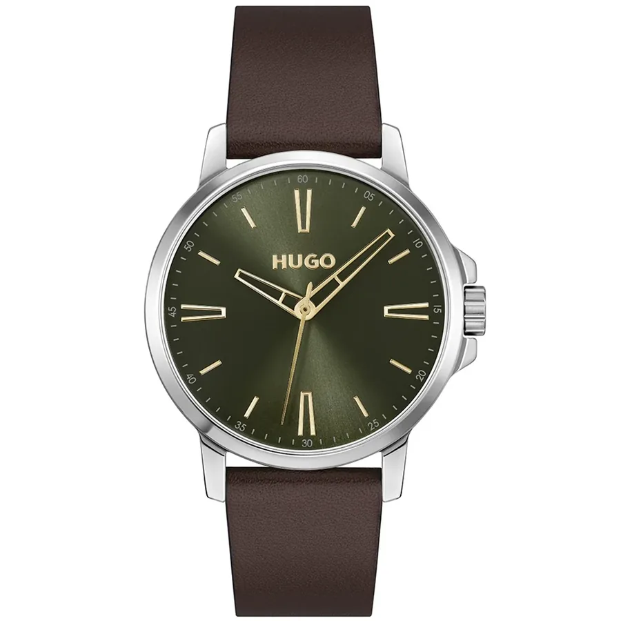 HUGO Smooth 41mm Green Dial, front view