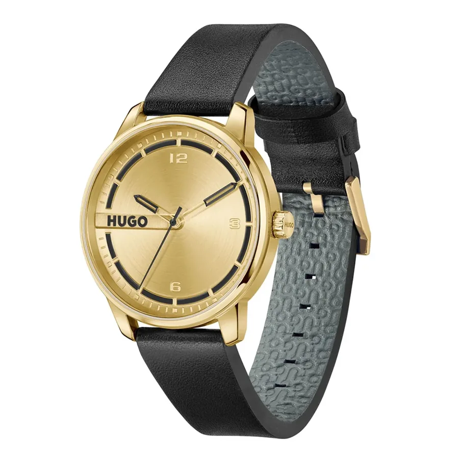HUGO Stamp 42mm Gold Dial, view 3