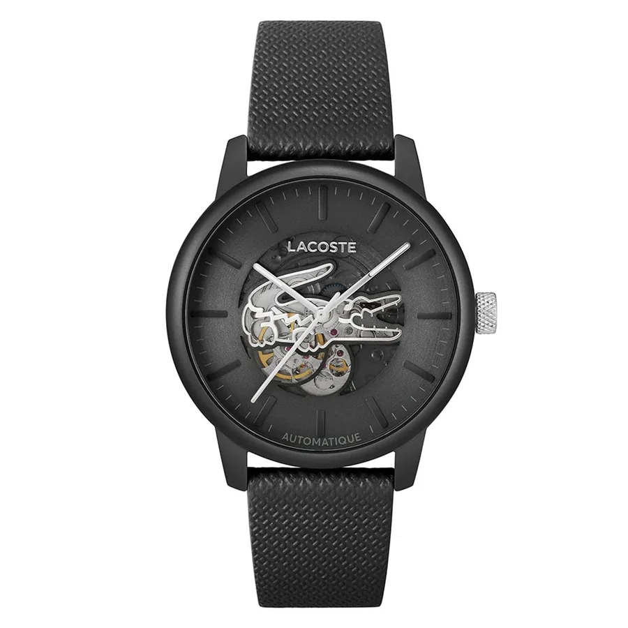Lacoste 44mm Automatic Black Dial, front view