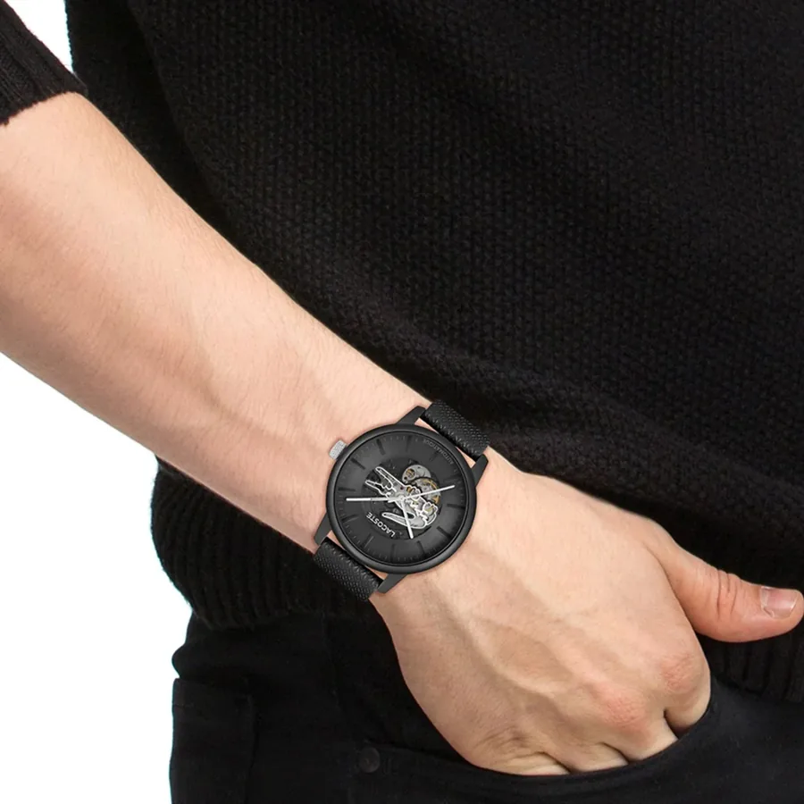 Lacoste 44mm Automatic Black Dial, view 5