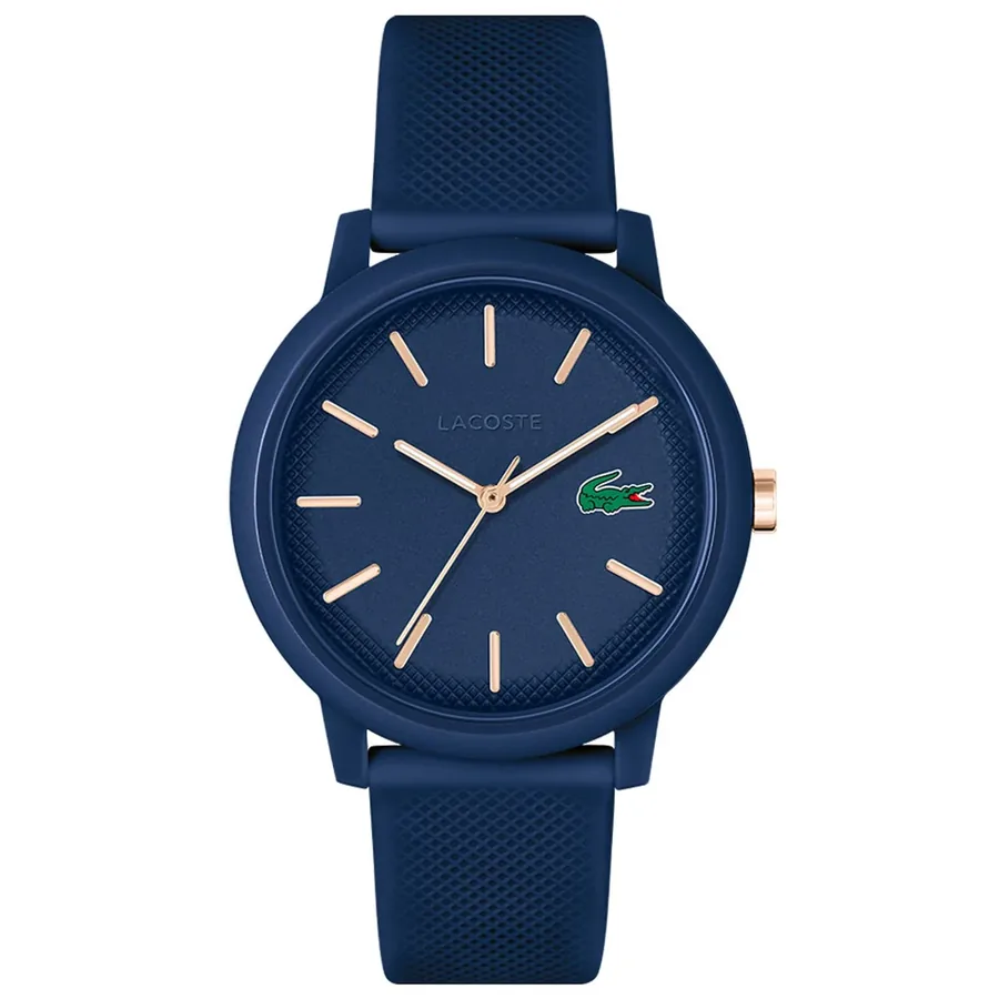 Lacoste Blue Dial, Blue Rubber Strap, Ref. 2011234, front view