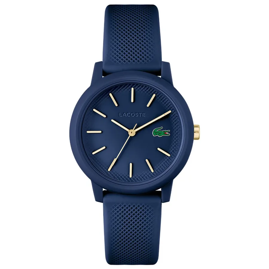 Lacoste Blue Dial, Blue Rubber Strap, Ref. 2001271, front view