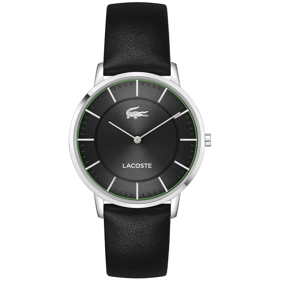 Lacoste Crocorigin 40mm Black Dial, Ref. 2011472, front view