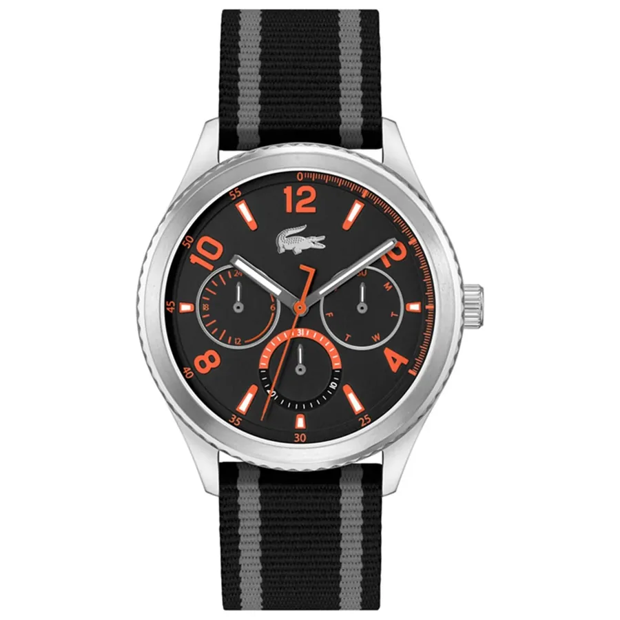 Lacoste Deuce 44mm Black Dial, front view