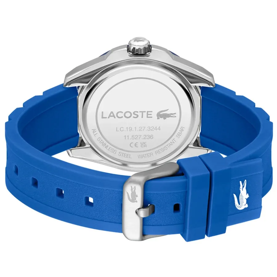 Lacoste Finn 44mm Black Dial, Blue Rubber Strap, view 4
