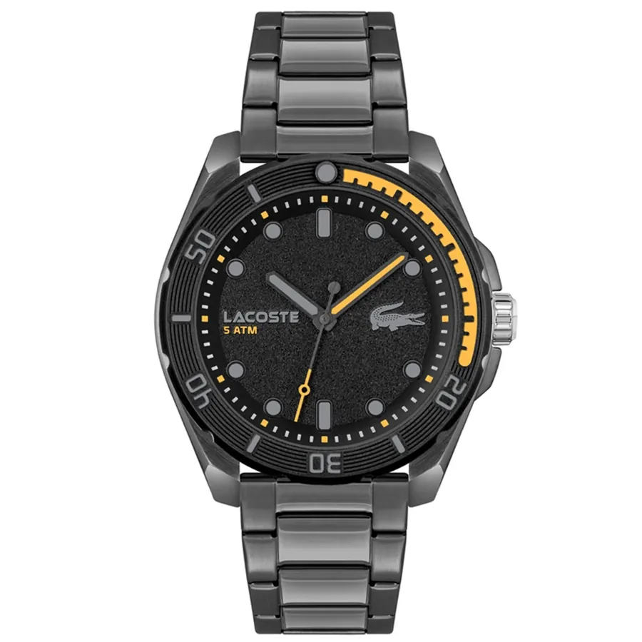 Lacoste Finn 44mm Black Dial, front view