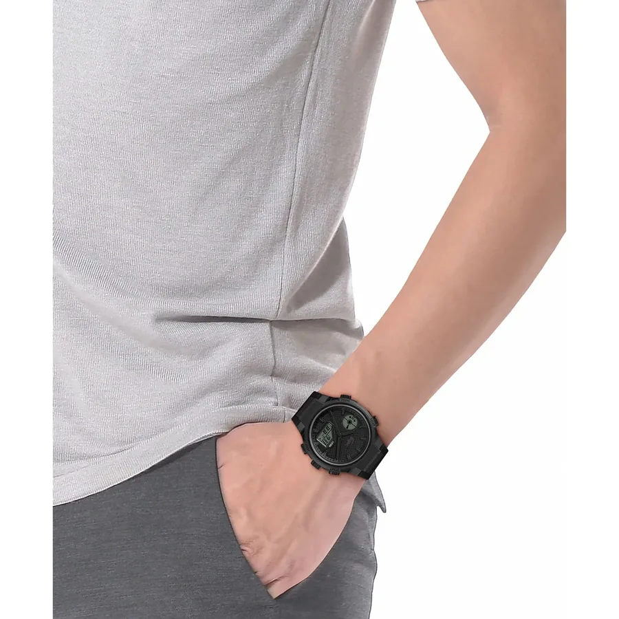 Lacoste LC33 45mm Black Dial, Black Rubber Strap, view 2