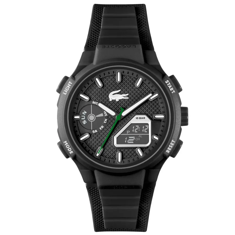 Lacoste LC33 45mm Black Dial, front view