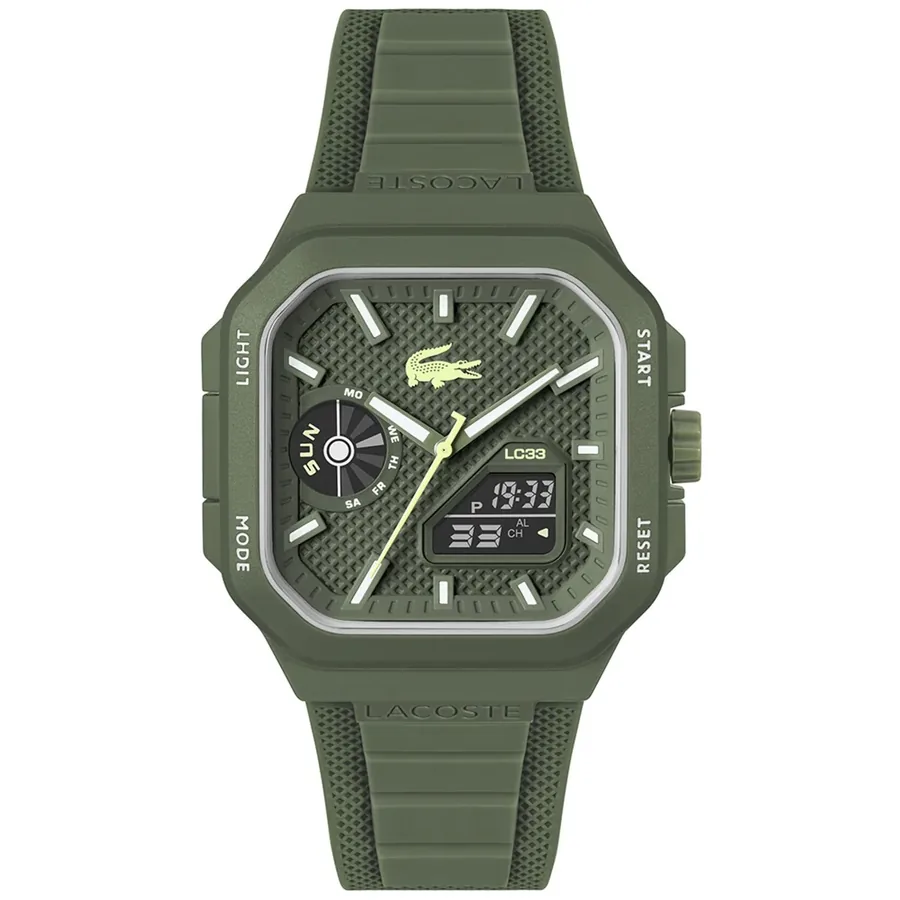 Lacoste LC33 Square 44x50mm Green Dial, front view