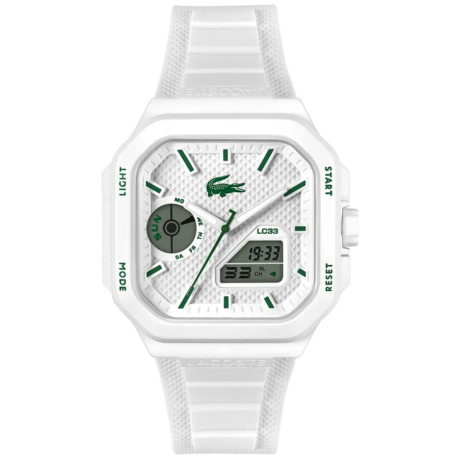 Lacoste LC33 Square 44x50mm White Dial, front view