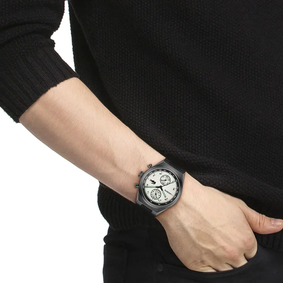 Lacoste Line Racer 43mm Silver Dial, view 2