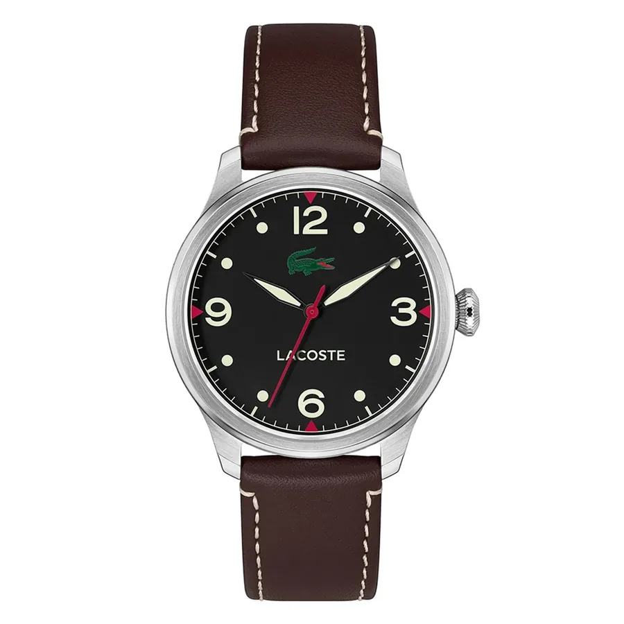 Lacoste Lisbon 42mm Black Dial, Ref. 2011398, front view
