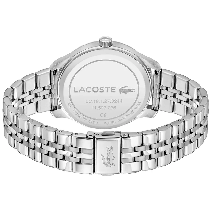 Lacoste Lisbon 43mm Blue Dial, Silver-Tone Stainless Steel Bracelet, view 5